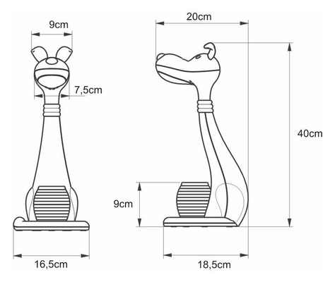 Lampka biurkowa K-BL1607 żółta z serii PIESEK KAJA