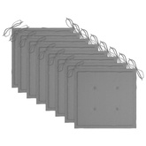 vidaXL Składane krzesła ogrodowe z poduszkami, 8 szt., drewno tekowe