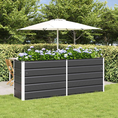 Donica Antracyt 195 x 50 x 75 cm Stal Galwanizowana