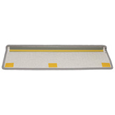Maty na schody 15 szt. 65x21x4 cm Jasnoszary prostokątny brzeg