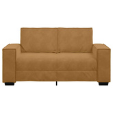 Sofa 2-osobowa, brązowy, 160x78x84 cm, tapicerowana aksamitem