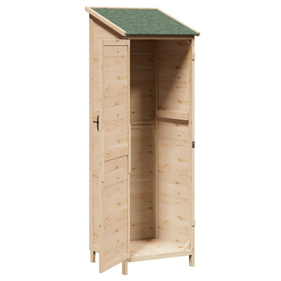 Shed ogrodowy naturalny 59,5 x 56 x 176,5 cm Drewno Świerkowe
