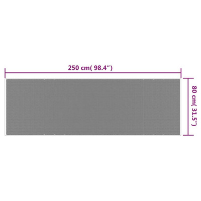 Dywan zewnętrzny, turkusowo-biały, 80x250 cm, dwustronny vidaXL