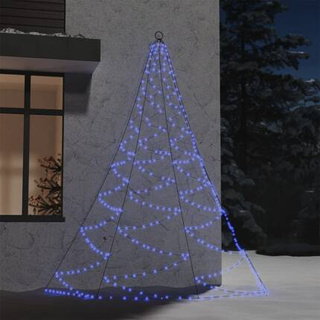 vidaXL Choinka ścienna z hakiem, 260 punktów LED, niebieska, 3 m