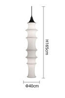 WYSOKA LAMPA WISZĄCA JAPANDI 465CM CZARNA
