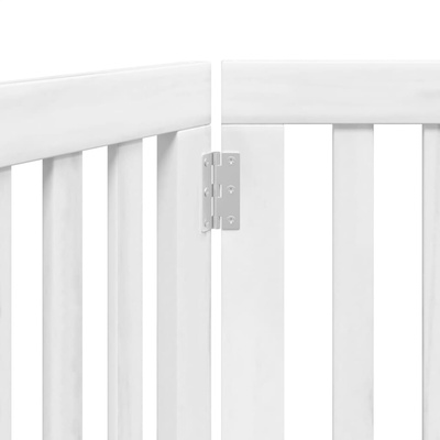 Składana bramka zabezpieczająca dla psa, 3 panele, biała, 150cm