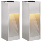 Solarna Lampa LED na Ścieżkę 2 pcs Srebrny Stal nierdzewna