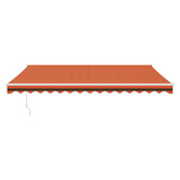 Zwijana markiza, pomarańcz i brąz, 4x3 m, tkanina i aluminium