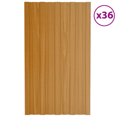 Panel dachowy 36 pcs naturalny 80 x 45 cm Stal galwanizowana