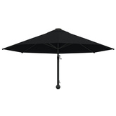 Parasol ścienny na metalowym słupku, 300 cm, czarny