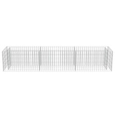 Podwyższona donica gabionowa, galwanizowana stal, 270x50x50 cm