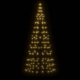 vidaXL Choinka z lampek, na maszt, 200 ciepłych białych LED, 180 cm