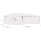 vidaXL Namiot imprezowy ze ściankami, 4x9 m, biały, 90 g/m²