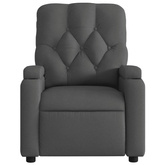 vidaXL Rozkładany fotel masujący, ciemnoszary, obity tkaniną