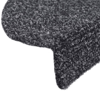 Maty na schody samoprzylepne 15 szt. 65x21x4 cm Ciemnoszary Półokrągły Duży