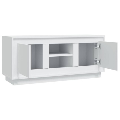 Szafka pod TV, biała, 102x35x45 cm, materiał drewnopochodny vidaXL