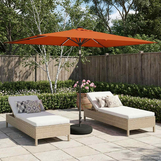 Parasol ogrodowy z oświetleniem LED i podstawą 200 x 300 cm