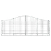 Kosze gabionowe, 9 szt, 200x30x60/80 cm, galwanizowane żelazo