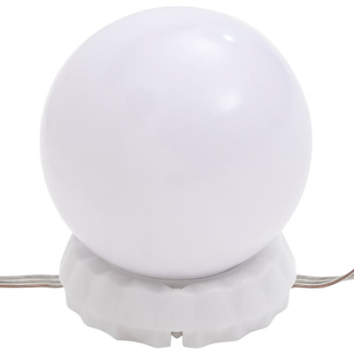 vidaXL Lustro z lampami LED, 40x20 cm, szklane, owalne