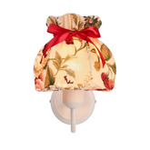 ROZANO lampa kinkiet biały 1x40W E27 abażur kwiatowy