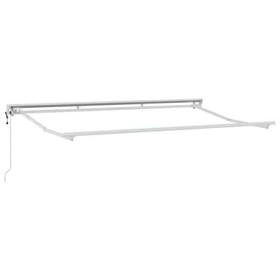 Rama markizy Z regulacją Biały 3,5 x 2 m Stal