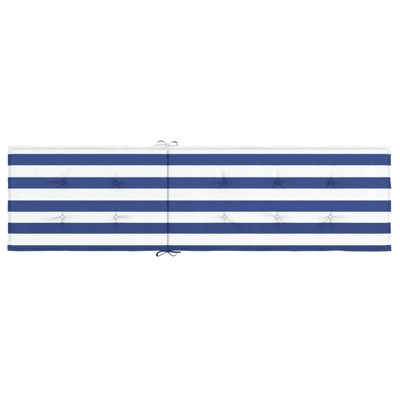 vidaXL Poduszka na leżak, niebiesko-białe paski, tkanina Oxford