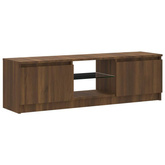 vidaXL Szafka pod TV z LED, brązowy dąb, 120x30x35,5 cm