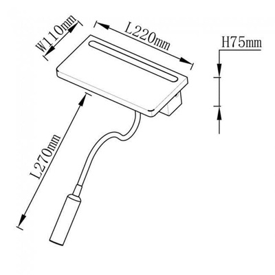 Kinkiet Woodstroy LED 8W + USB 2A