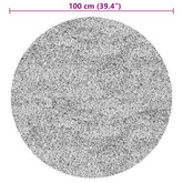 vidaXL Dywan HUARTE z krótkim włosiem, czarny, Ø 100 cm