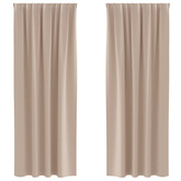 Firany blackout z kółkami 2 pcs Ciemnoszary 225 x 140 cm