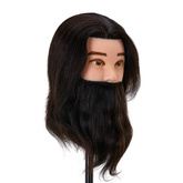 Główka treningowa z brodą fryzjerska Gabbiano WZ4 naturalne włosy, kolor 1H, długość 8"+6" 148407