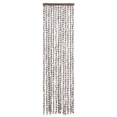 Zasłona przeciwko owadom, kolor taupe i biel, 56x185 cm, szenil