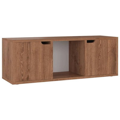 vidaXL Szafka pod TV, brązowy dąb, 88,5x27,5x30,5 cm