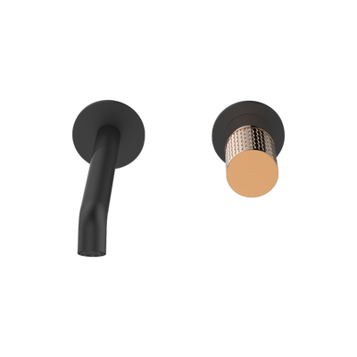 BATERIA UMYWALKOWA PODTYNKOWA MOONLIGHT INVENA TREND CZARNY/ROSE GOLD