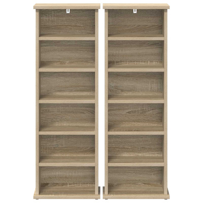 Kabinet na płyty CD 2 szt. dąb Sonoma 60 x 17 x 92 cm