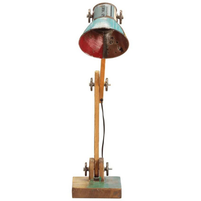 vidaXL Industrialna lampka biurkowa, kolorowa, okrągła, 23x18x95 cm
