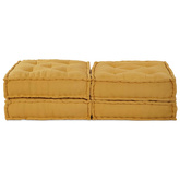 Modularna jednostka sofy 2 pcs żółty 140 x 70 x 36 cm tkanina