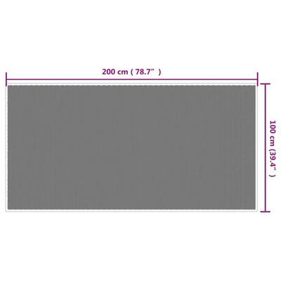 Dywan zewnętrzny, brązowo-biały, 100x200 cm, dwustronny vidaXL