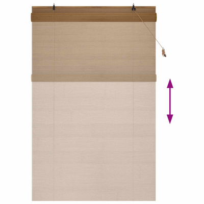 Roleta brązowy 130 x 220 cm Bambus