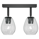 Reflektor sufitowy Czarny 33 x 13 x 26 cm Szkło i Metal