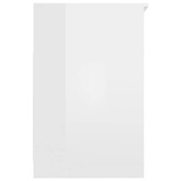 vidaXL Biurko, białe z połyskiem 140x50x76 cm, materiał drewnopochodny