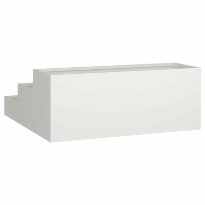 Doniczka ogrodowa Biały 90 x 90 x 35 cm Stal zimnogięta