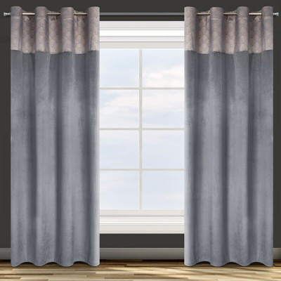 Zasłona Agnes grafitowa 140x250