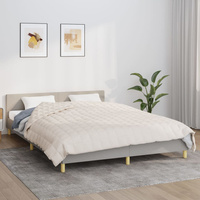 vidaXL Koc obciążeniowy, kremowy, 220x230 cm, 15 kg, tkanina