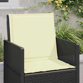 Poduszki na Siedzisko i Oparcie 2 pcs kremowy 47 x 45 x 2 cm