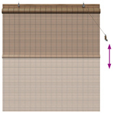 Roleta brązowy 160 x 160 cm Bambus