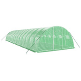 Szklarnia ze stalową ramą, zielona, 56 m?, 14x4x2 m