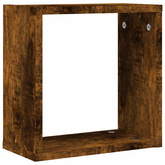 Półki ścienne Cube 2 szt. Dąb wędzony 30x15x30 cm