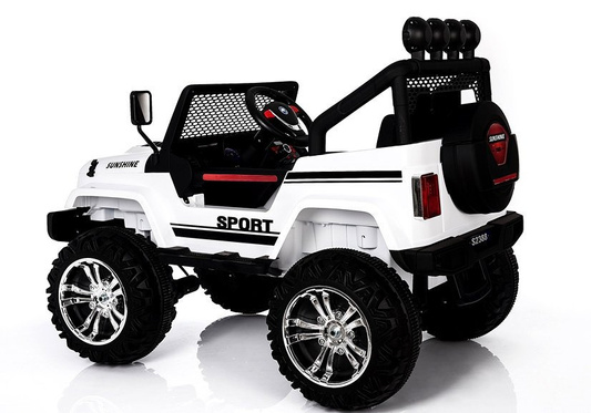 Auto na Akumulator S2388 Pilot Światła LED Radio Jeep Biały 4x45W
