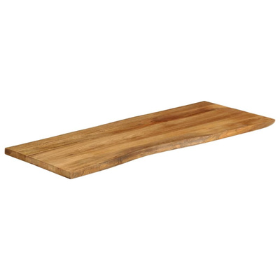 Blat stołu, 140x60x2,5 cm, naturalna krawędź, lite drewno mango